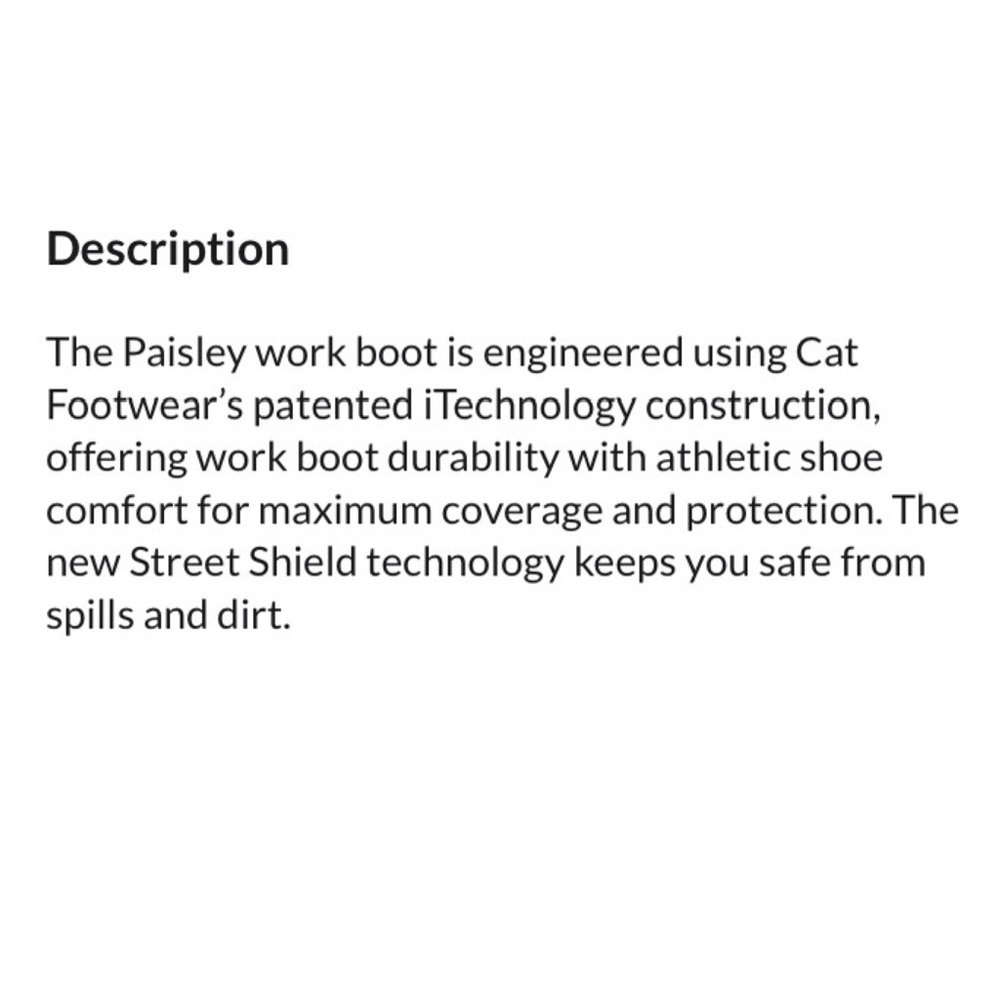 Caterpillar Paisley work boots, 6.5 wide - Picture 11 of 12